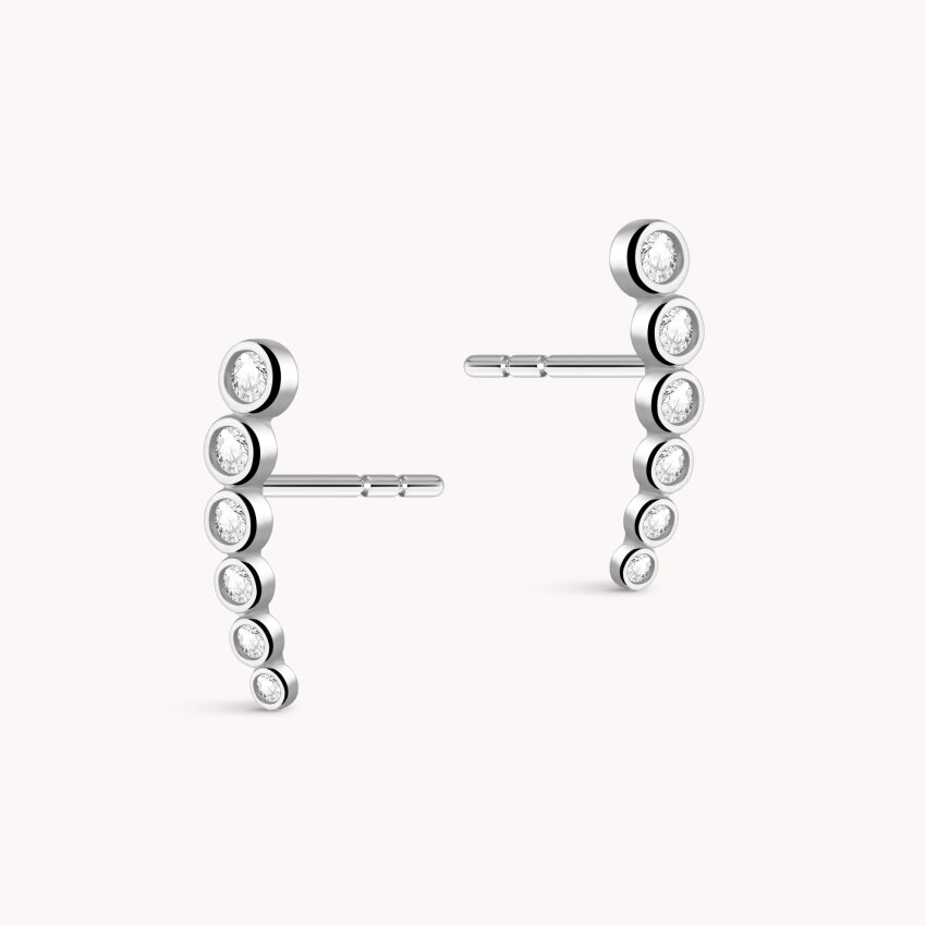 Zlatne naušnice Razni cirkoni Bijelo zlato