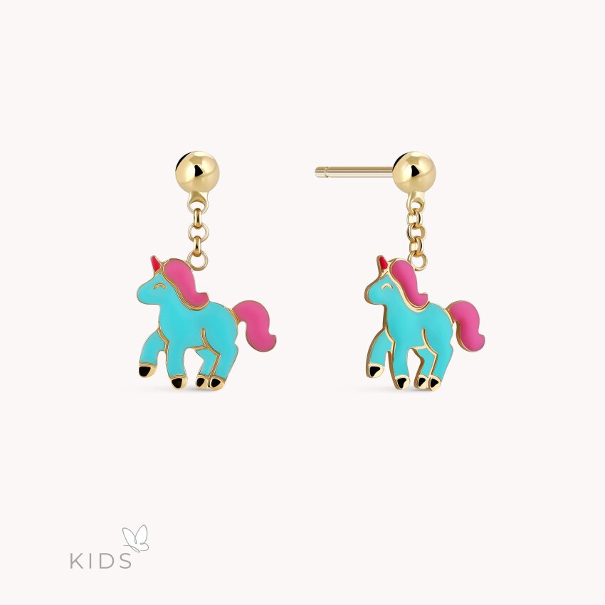 Zlatne naušnice Jednorog