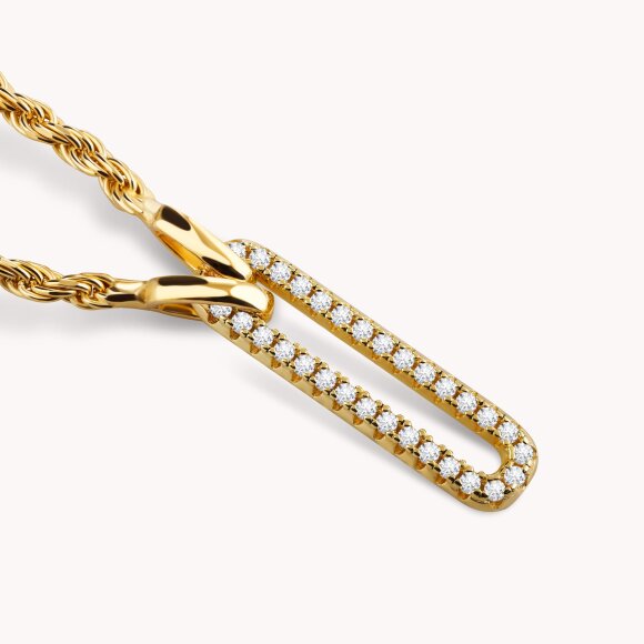 Srebrna ogrlica Moderan detalj 18kt Pozlata