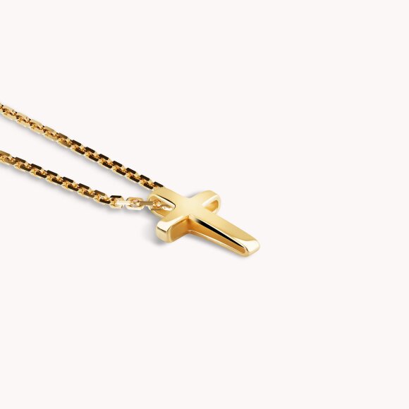 Zlatna ogrlica s decentnim privjeskom križa