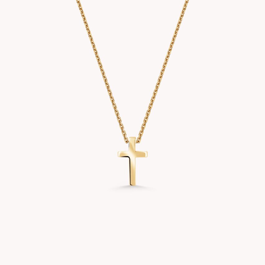 Zlatna ogrlica s decentnim privjeskom križa