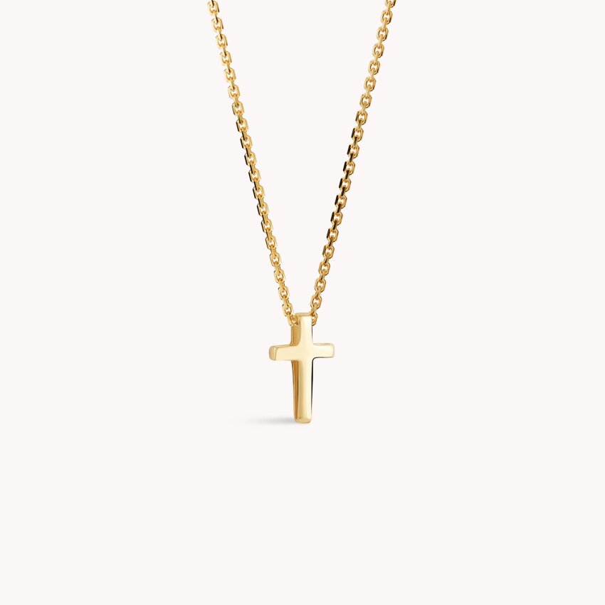 Zlatna ogrlica s decentnim privjeskom križa