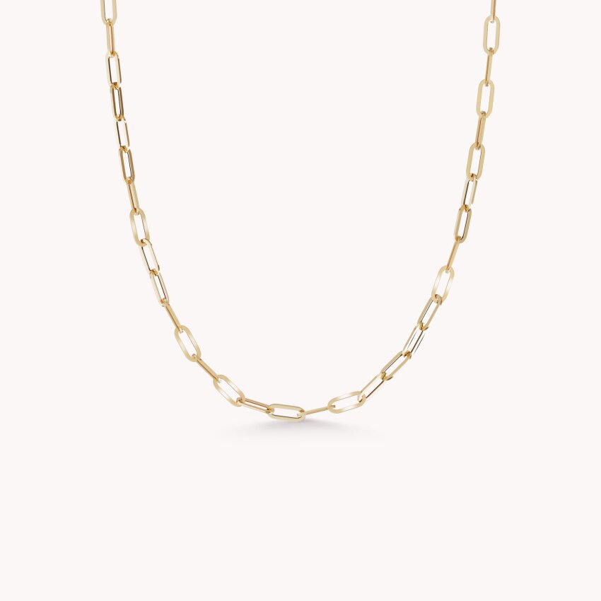Zlatna ogrlica Paperclip Žuto zlato