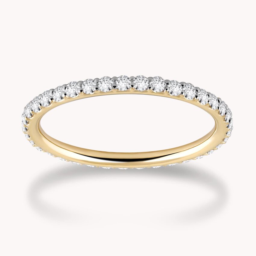 Dijamantni prsten Beskonačnost Žuto zlato