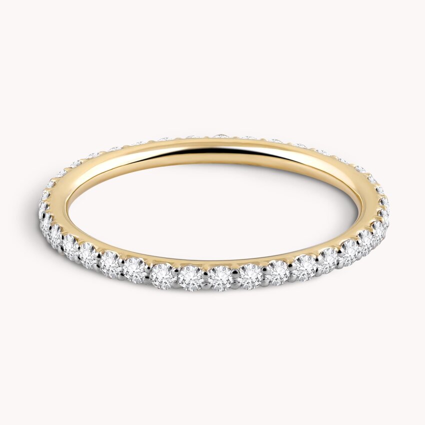 Dijamantni prsten Beskonačnost Žuto zlato