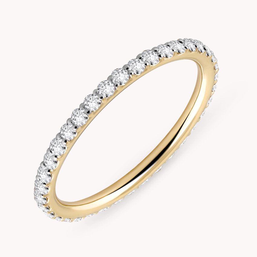 Dijamantni prsten Beskonačnost Žuto zlato