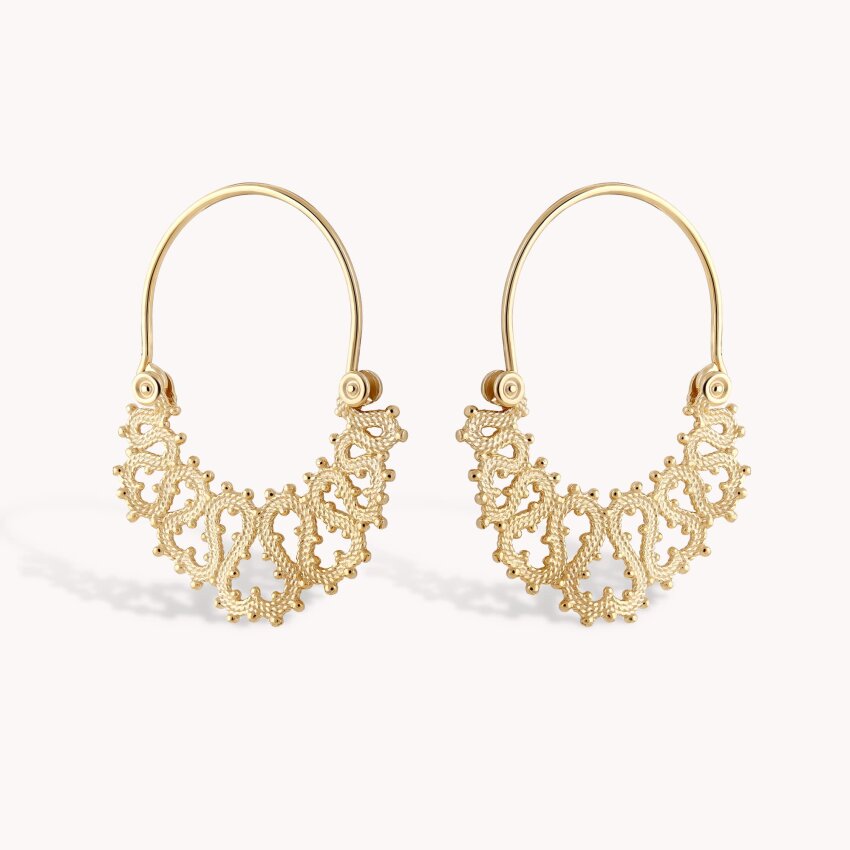 Zlatne naušnice Lepoglavska čipka