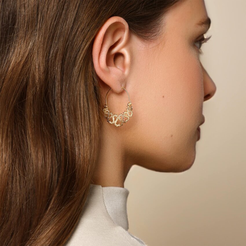 Zlatne naušnice Lepoglavska čipka