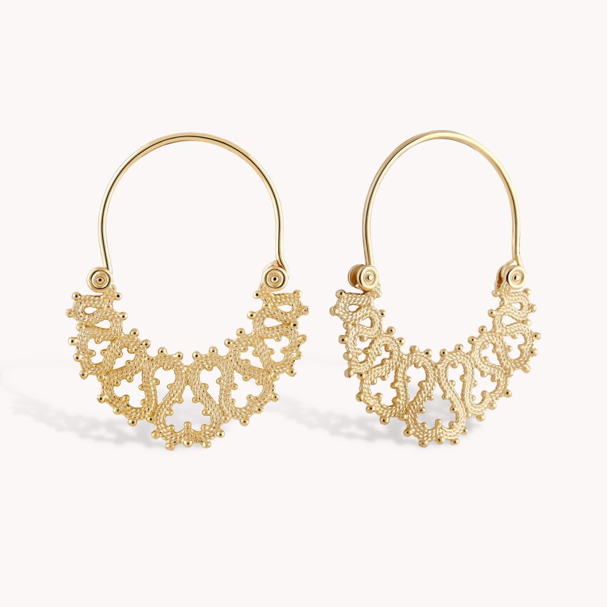 Zlatne naušnice Lepoglavska čipka