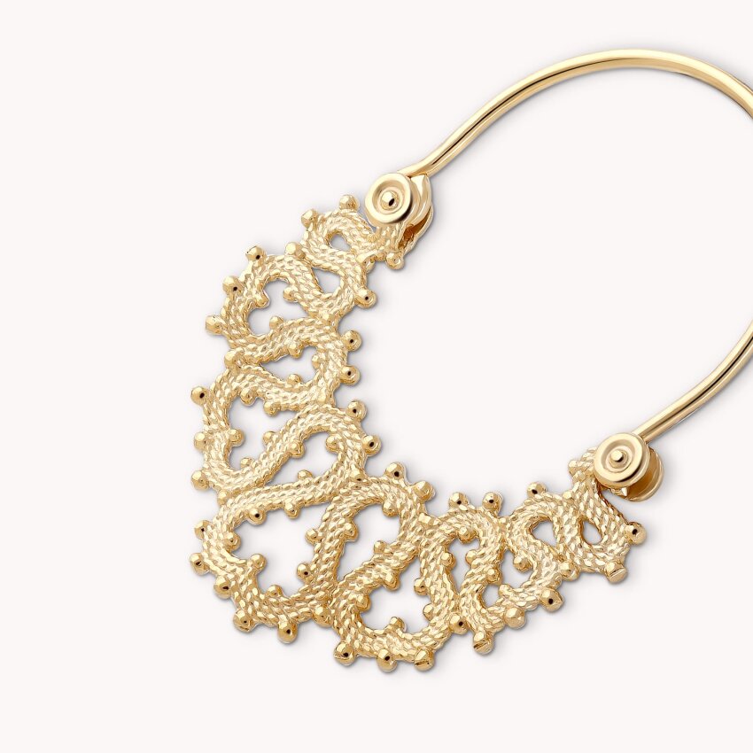 Zlatne naušnice Lepoglavska čipka