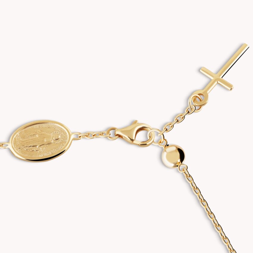 Zlatna narukvica Križ sa medaljonom