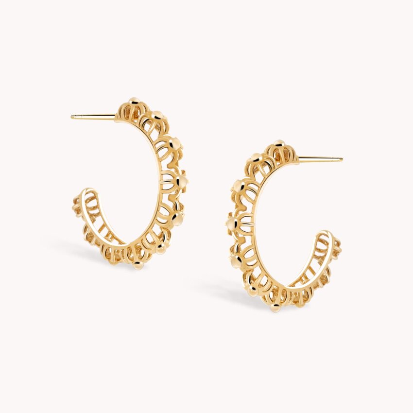 Srebrne naušnice Rećine alke 18kt Pozlata