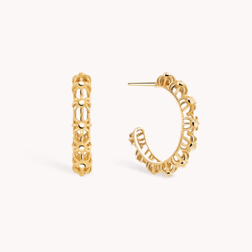 Srebrne naušnice Rećine alke 18kt Pozlata