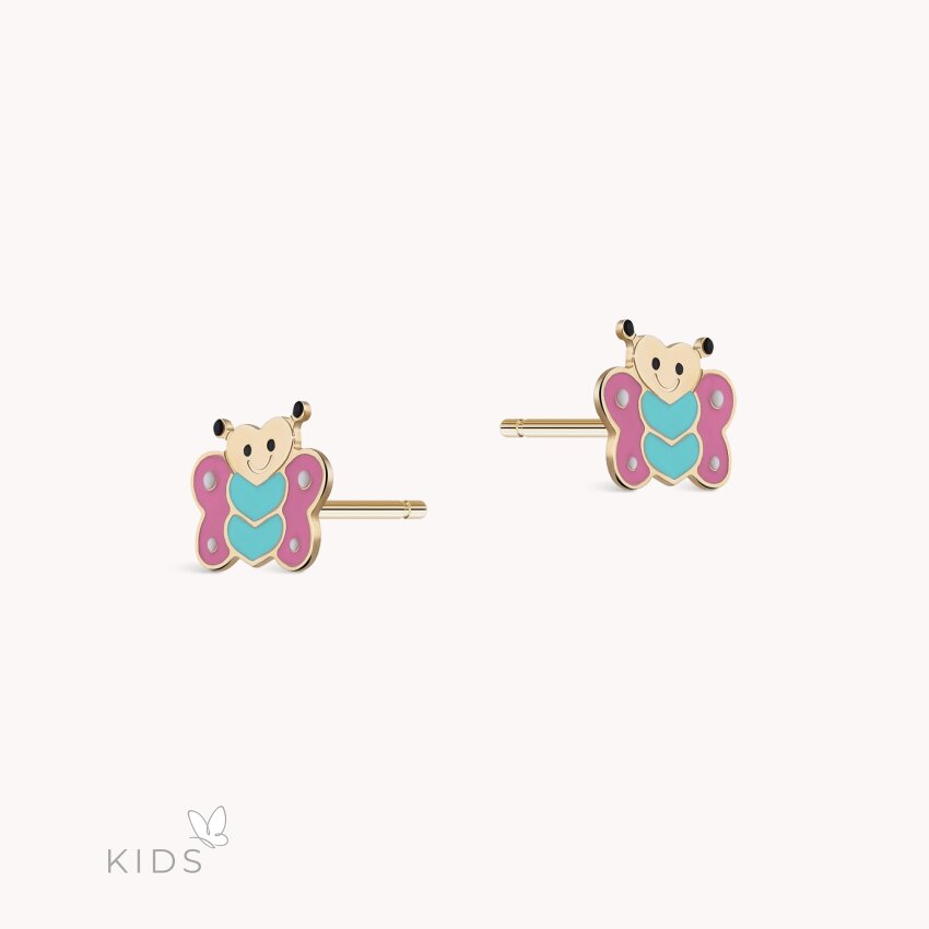 Zlatne naušnice Maleni leptirić