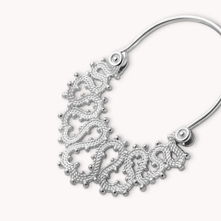 Srebrne naušnice Lepoglavska Čipka