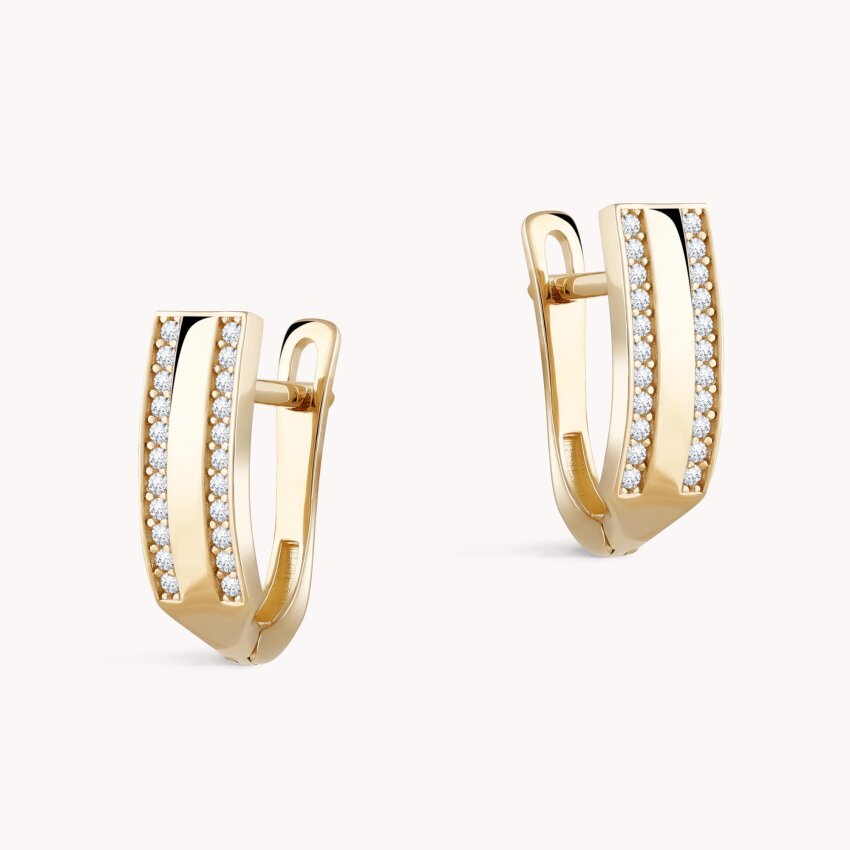 Zlatne naušnice Glamurozni sjaj Žuto zlato