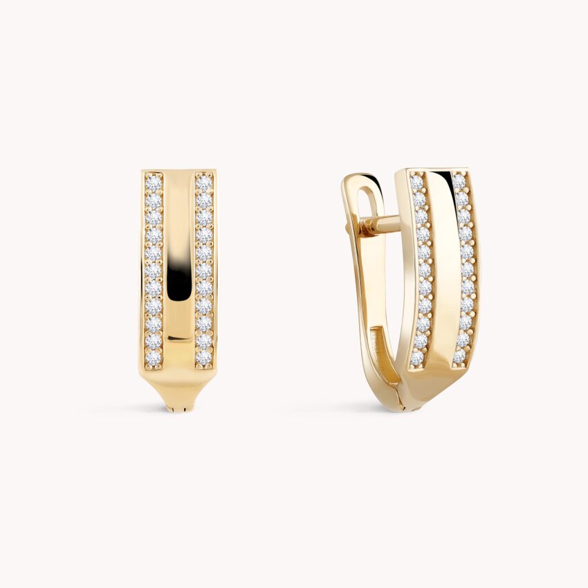 Zlatne naušnice Glamurozni sjaj Žuto zlato