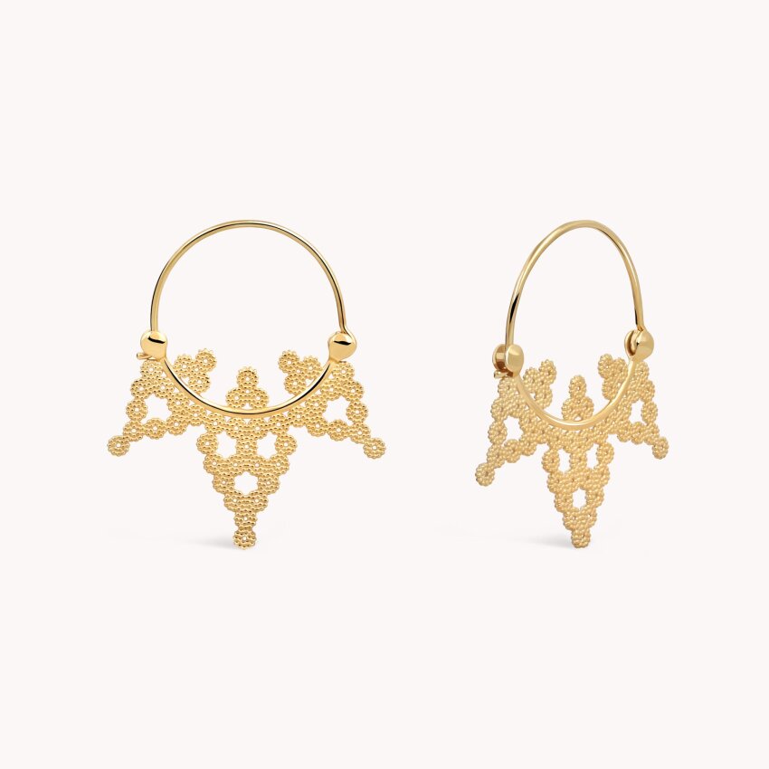 Srebrne naušnice Visočanke 18kt Pozlata