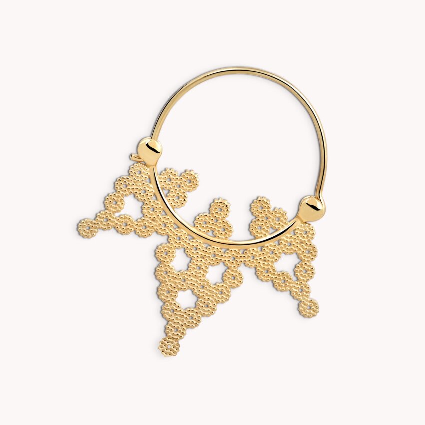 Srebrne naušnice Visočanke 18kt Pozlata