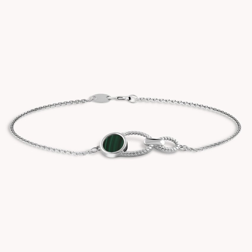 Zlatna narukvica Malahit Bijelo zlato