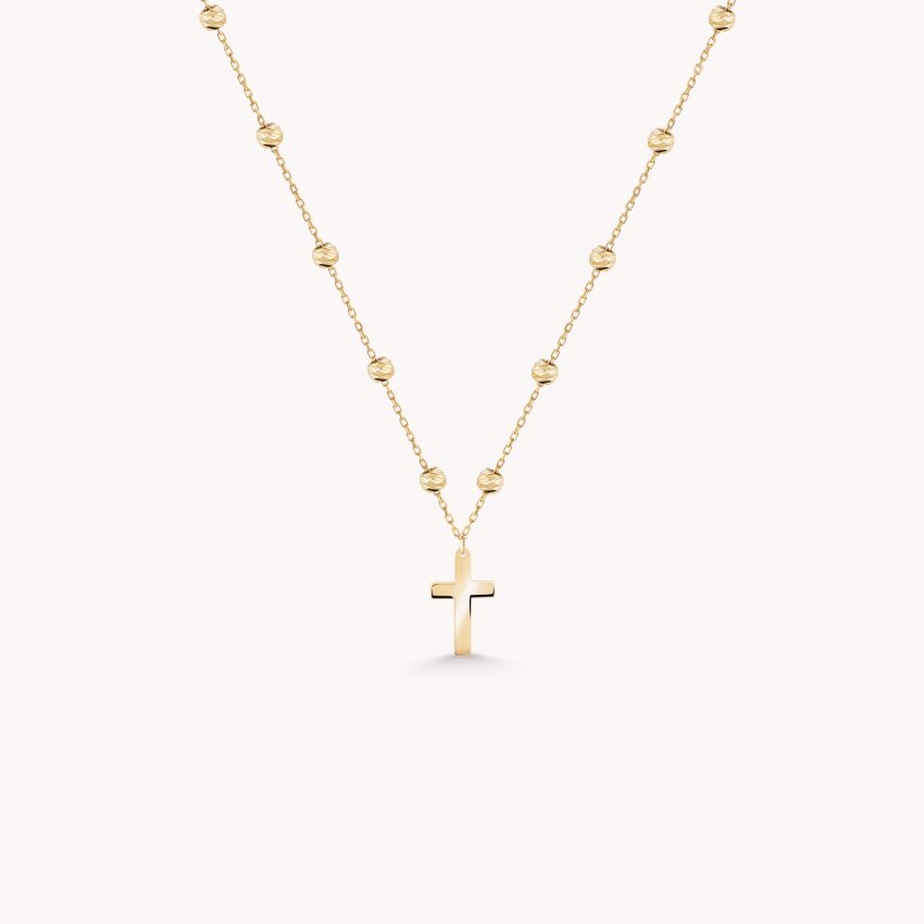 Zlatna ogrlica Križ Žuto zlato