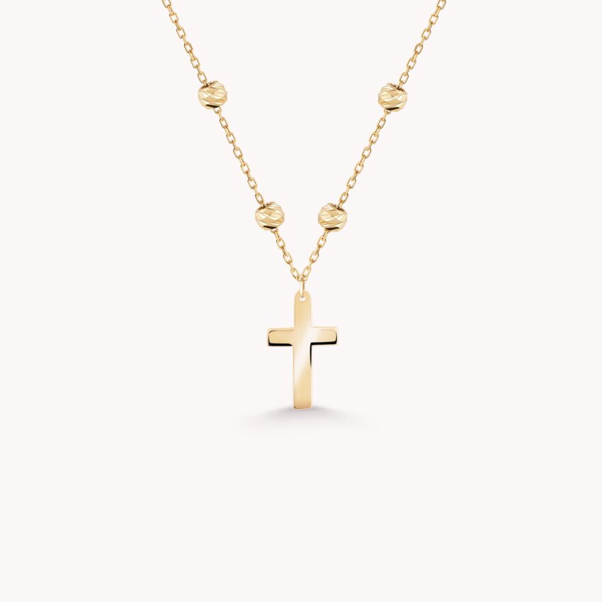 Zlatna ogrlica Križ Žuto zlato