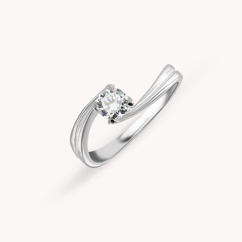 Zlatni prsten Vrtlog Bijelo zlato