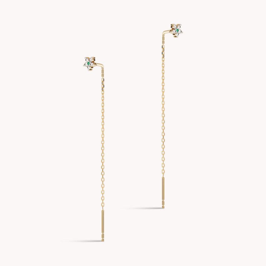 Zlatne viseće naušnice Cvijet