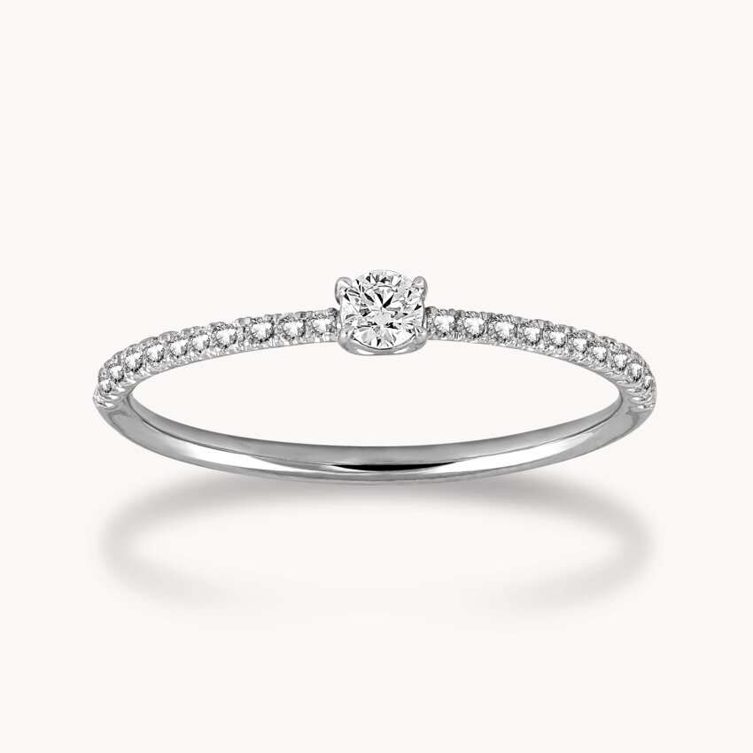 Dijamantni prsten Ljubav Bijelo zlato