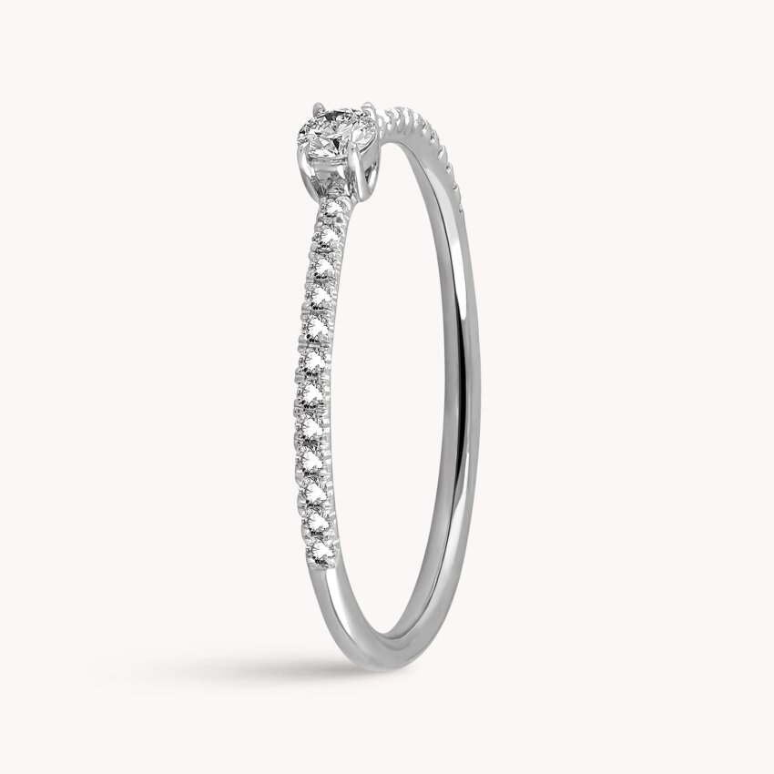 Dijamantni prsten Ljubav Bijelo zlato