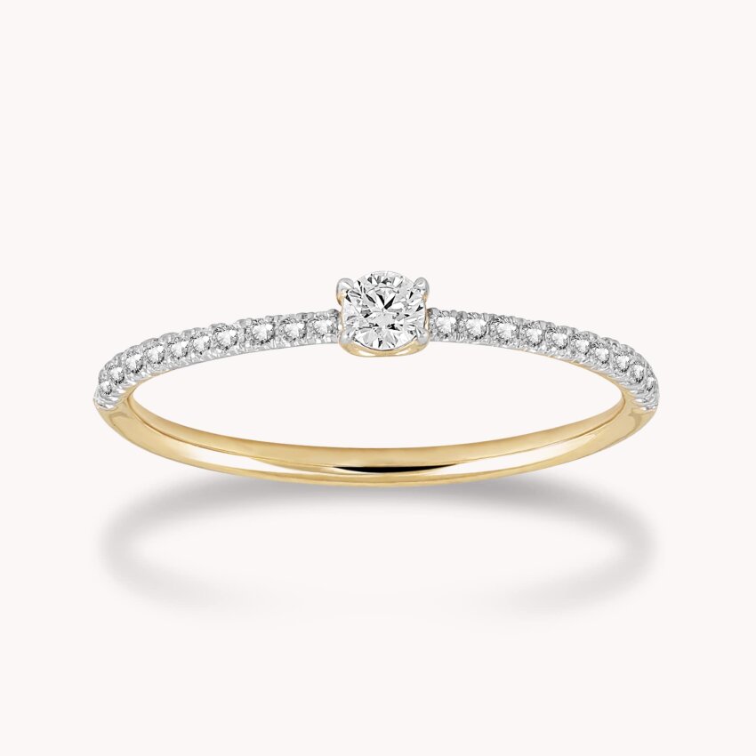 Dijamantni prsten Ljubav Žuto zlato