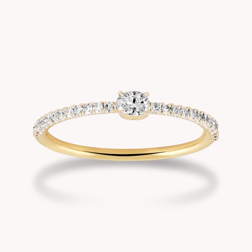 Dijamantni prsten Nježnost Žuto zlato