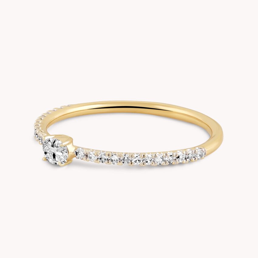 Dijamantni prsten Nježnost Žuto zlato