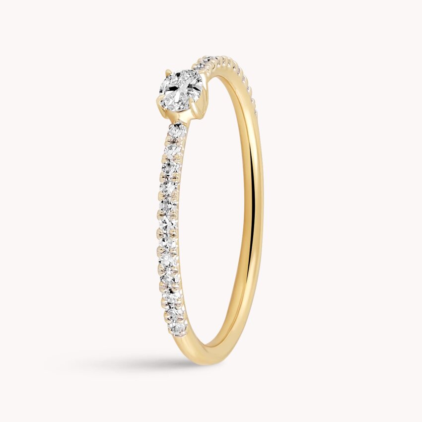 Dijamantni prsten Nježnost Žuto zlato