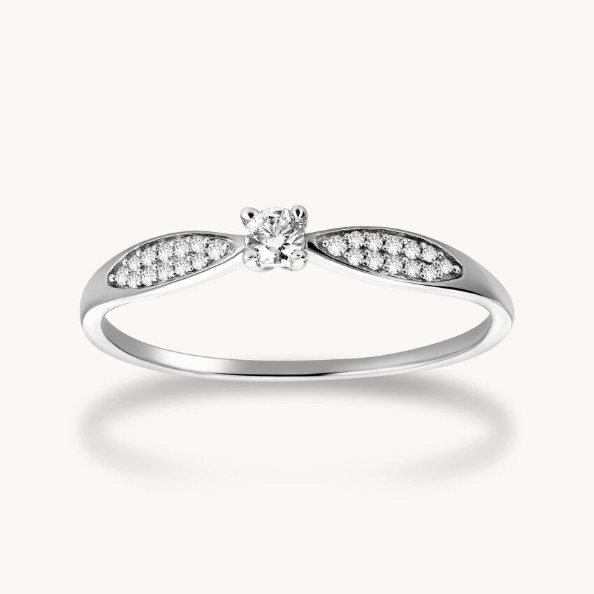 Dijamantni prsten Kruna ljubavi Bijelo zlato