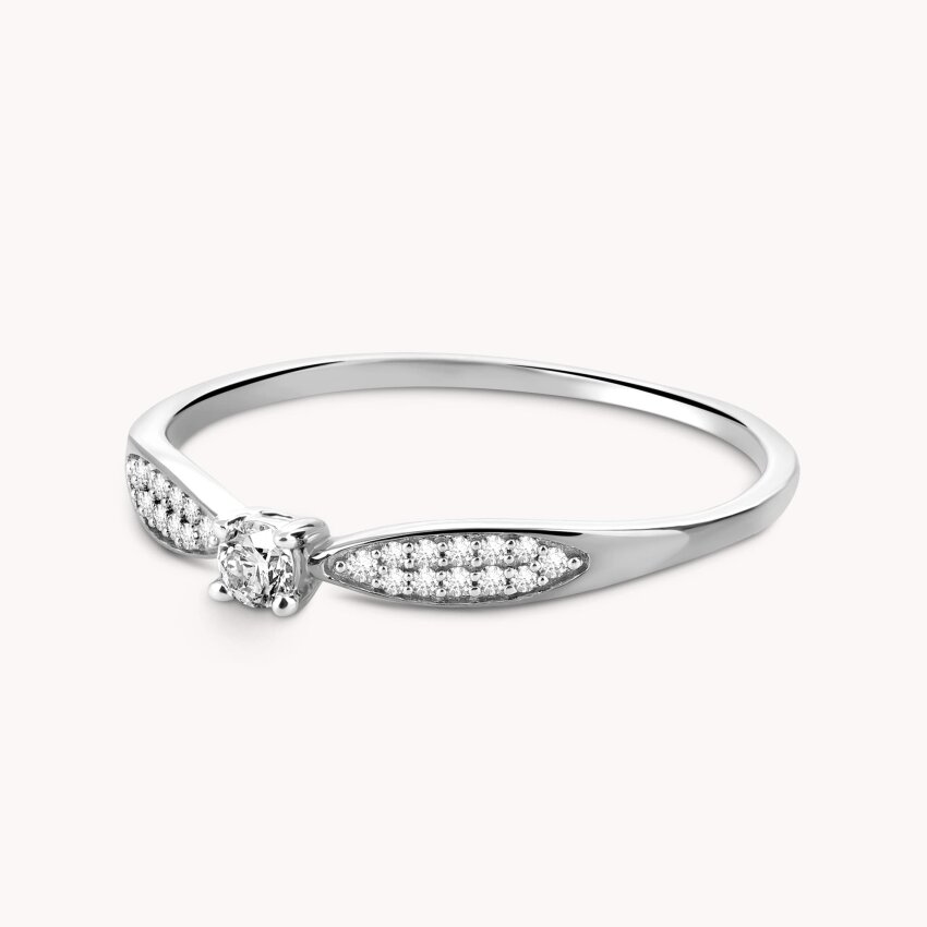 Dijamantni prsten Kruna ljubavi Bijelo zlato