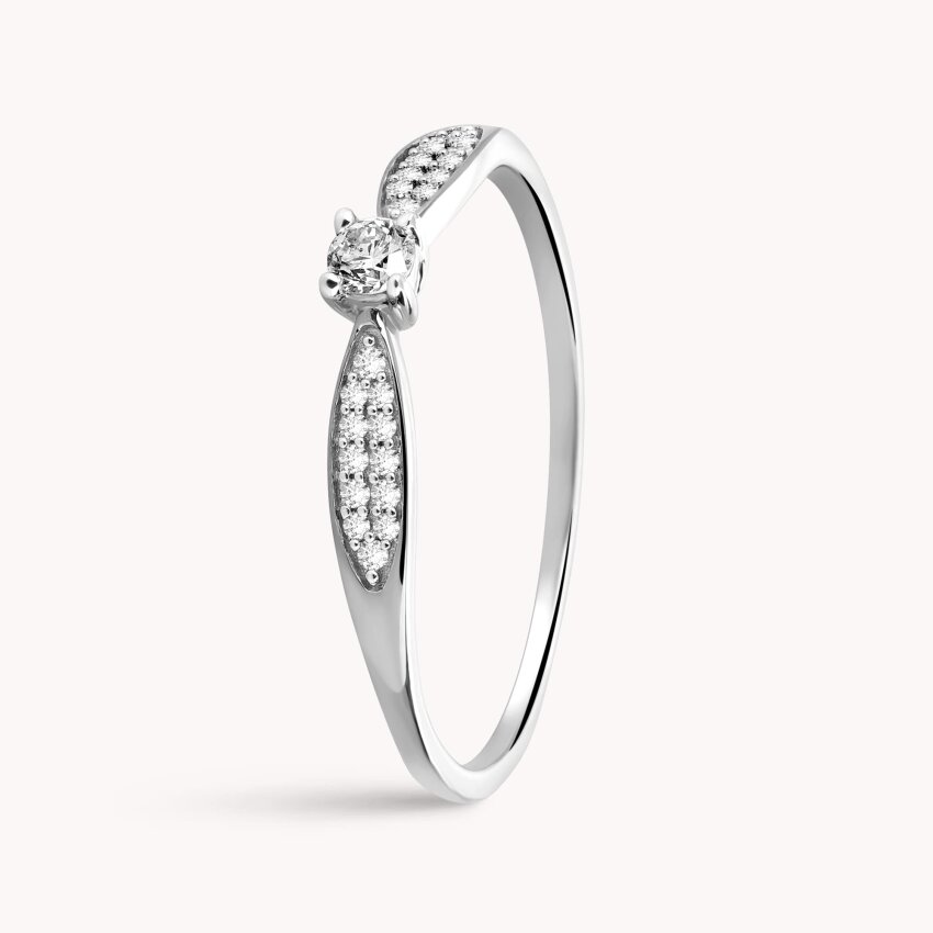 Dijamantni prsten Kruna ljubavi Bijelo zlato