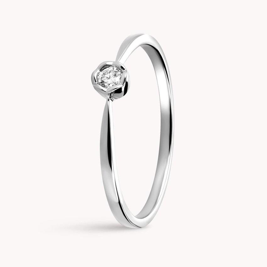 Dijamantni prsten Sjajna ljubav Bijelo zlato