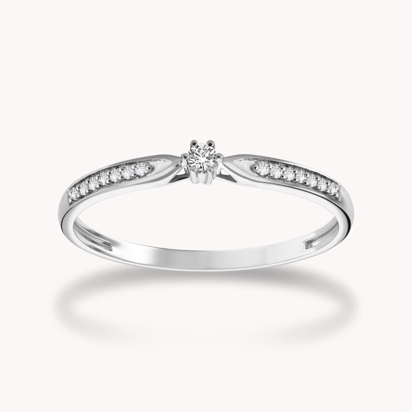 Dijamantni prsten Nježnost Bijelo zlato