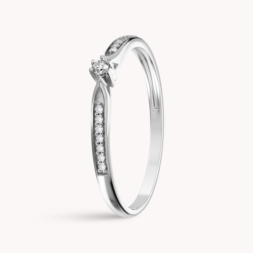 Dijamantni prsten Nježnost Bijelo zlato