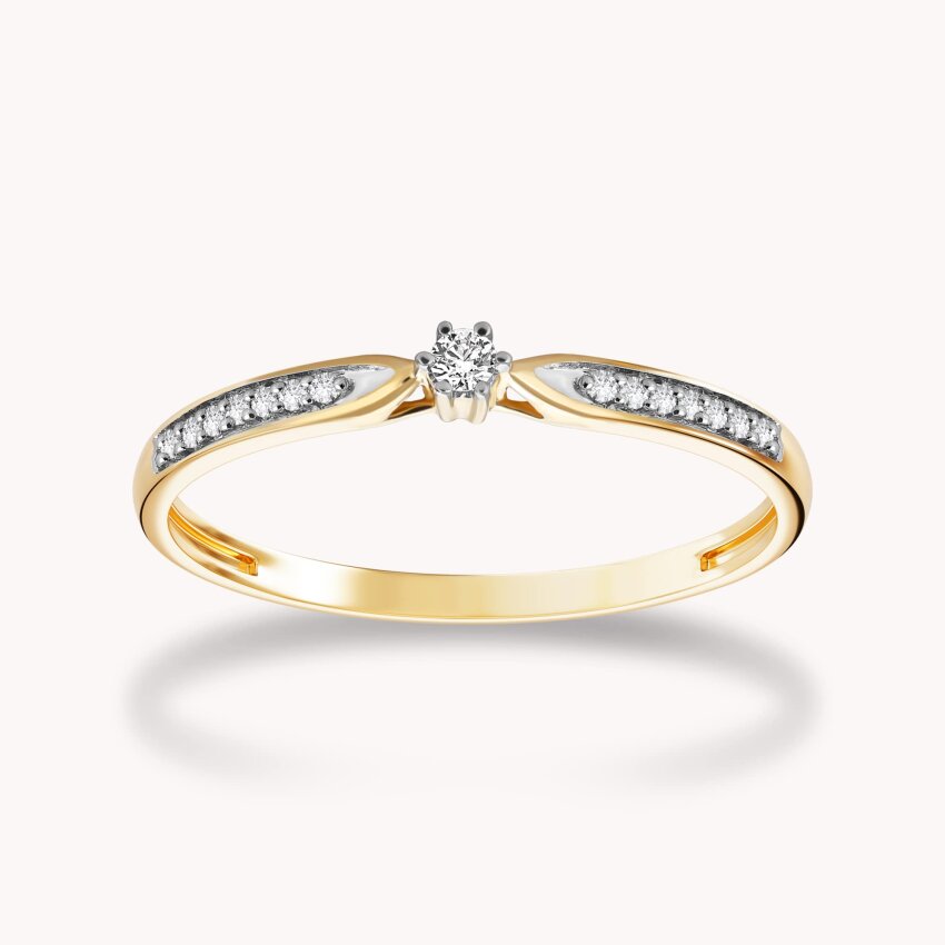 Dijamantni prsten Nježnost Žuto zlato