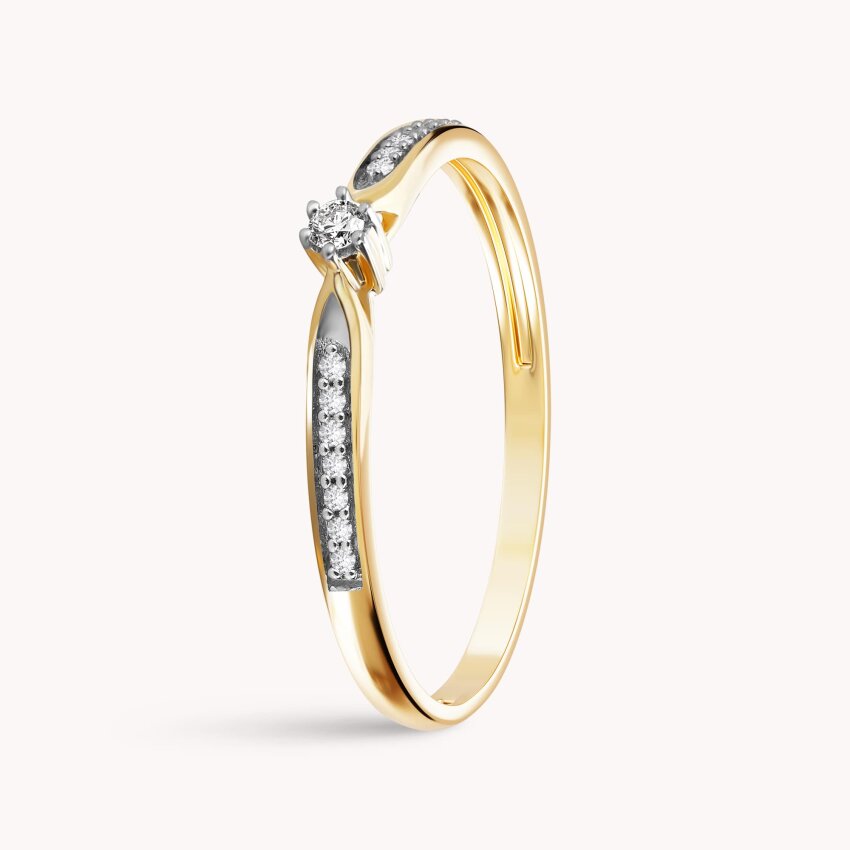 Dijamantni prsten Nježnost Žuto zlato