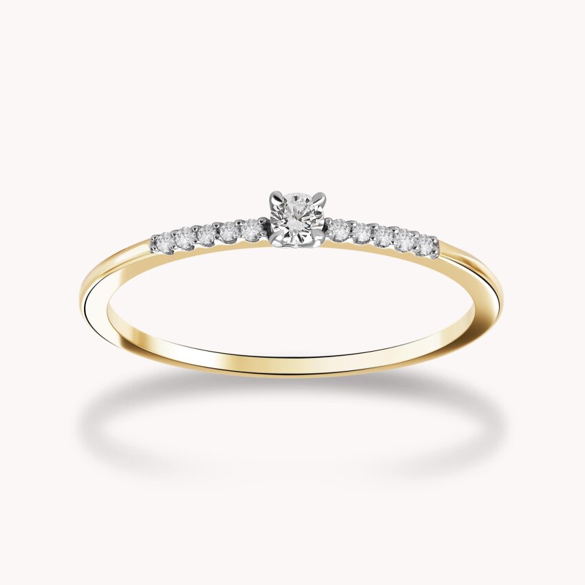 Dijamantni prsten Romantika Žuto zlato