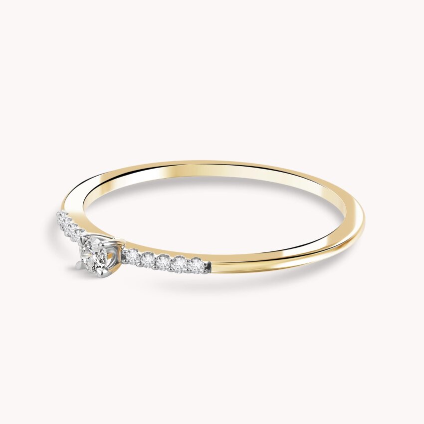 Dijamantni prsten Romantika Žuto zlato