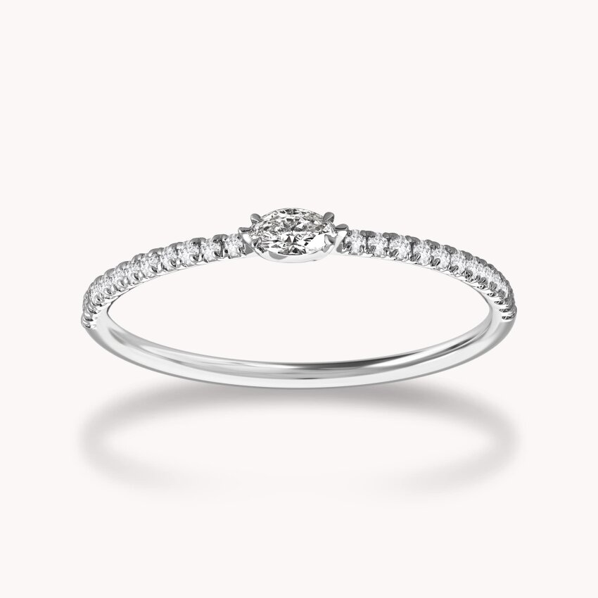 Dijamantni prsten Osjećajnost Bijelo zlato