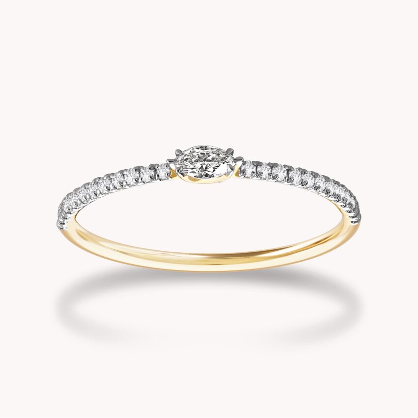 Dijamantni prsten Osjećajnost Žuto zlato