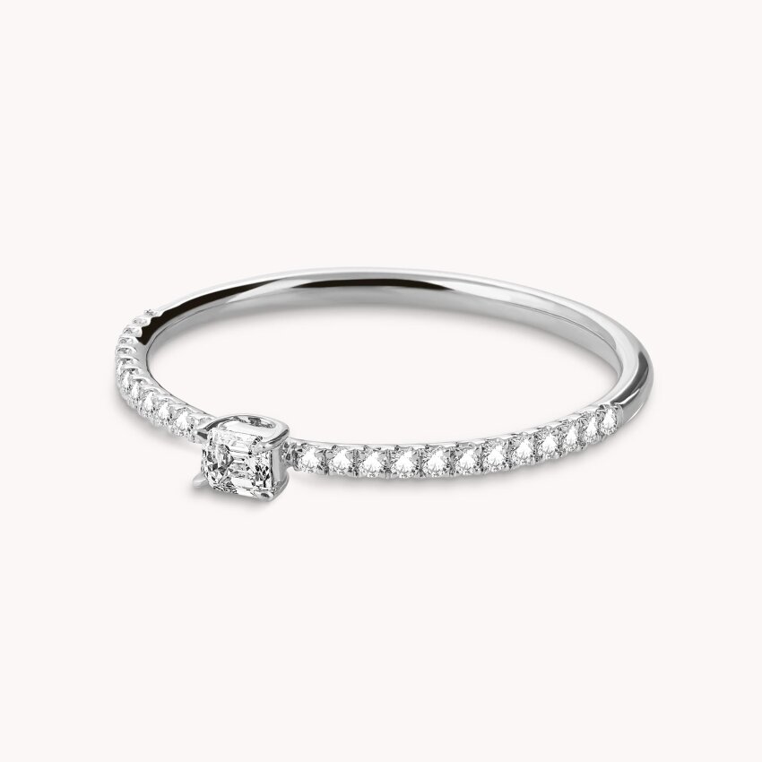 Dijamantni prsten Otmjena ljubav Bijelo zlato