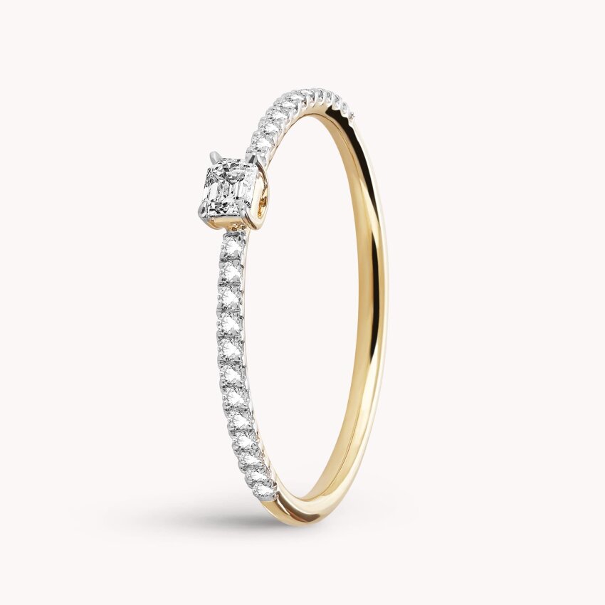 Dijamantni prsten Otmjena ljubav Žuto zlato