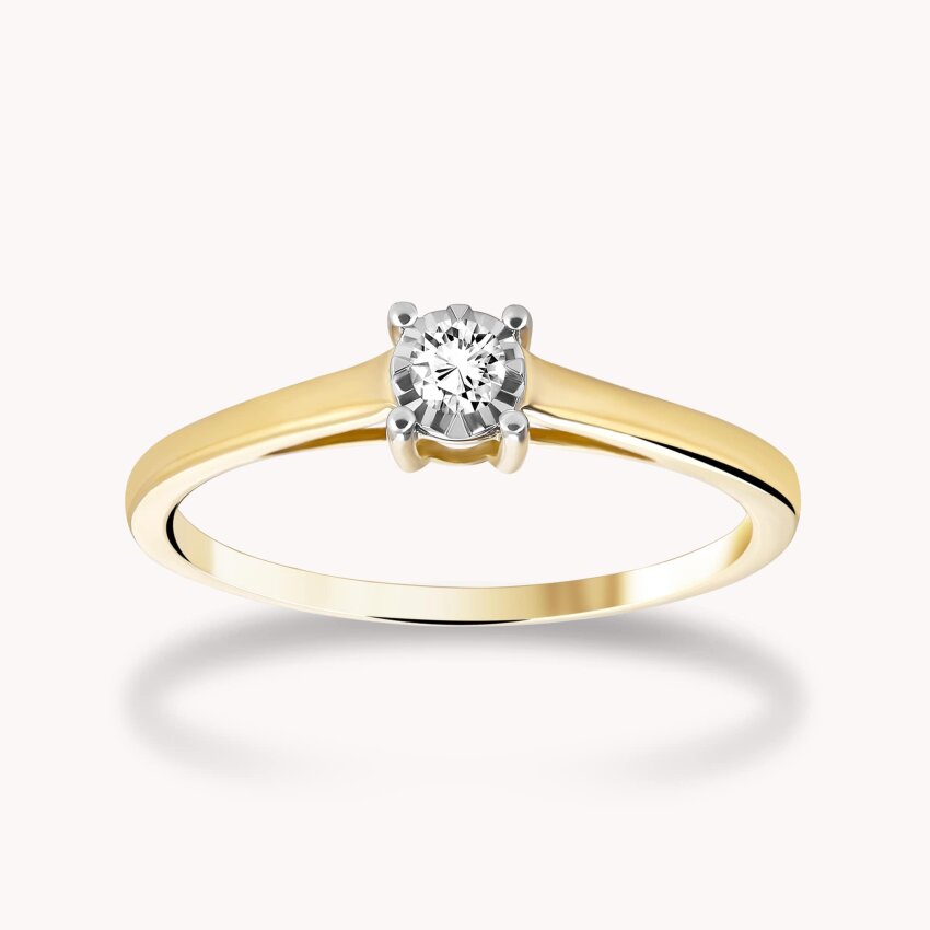 Dijamantni prsten Dragost Žuto zlato