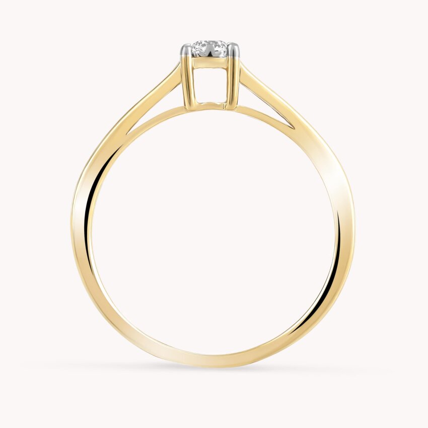 Dijamantni prsten Dragost Žuto zlato